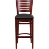 image:imageFlash Furniture Darby Series Slat Back Walnut Wood Restaurant Barstool  Black Vinyl SeatBlack Vinyl SeatMahogany Wood Frame