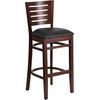 image:imageFlash Furniture Darby Series Slat Back Walnut Wood Restaurant Barstool  Black Vinyl SeatBlack Vinyl SeatWalnut Wood Frame