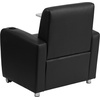 image:imageFlash Furniture George LeatherSoft Guest Chair with Tablet Arm Cup Holder and Front Wheel Casters Upholstered Tablet Arm Chair for Offices BlackBlack