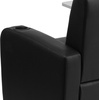 image:imageFlash Furniture George LeatherSoft Guest Chair with Tablet Arm Cup Holder and Front Wheel Casters Upholstered Tablet Arm Chair for Offices BlackBlack