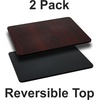 image:imageFlash Furniture Glenbrook 2 Pack 24 x 42 Rectangular Table Top with Natural or Walnut Reversible Laminate TopBlackMahogany
