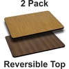 image:imageFlash Furniture Glenbrook 2 Pack 24 x 42 Rectangular Table Top with Natural or Walnut Reversible Laminate TopNaturalWalnut