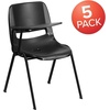 image:imageFlash Furniture HERCULES 5 Pack Black Ergonomic Shell Chair with Right Handed FlipUp Tablet Arm