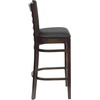 image:imageFlash Furniture HERCULES Series Ladder Back Walnut Wood Restaurant Barstool  Black Vinyl SeatBlack Vinyl SeatWalnut Wood Frame
