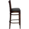 image:imageFlash Furniture HERCULES Series Ladder Back Walnut Wood Restaurant Barstool  Black Vinyl SeatBlack Vinyl SeatWalnut Wood Frame