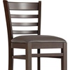 image:imageFlash Furniture HERCULES Series Ladder Back Walnut Wood Restaurant Barstool  Black Vinyl SeatMocha Vinyl SeatWalnut Wood Frame