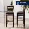 image:imageFlash Furniture HERCULES Series Ladder Back Walnut Wood Restaurant Barstool  Black Vinyl SeatMocha Vinyl SeatWalnut Wood Frame