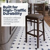 image:imageFlash Furniture HERCULES Series Ladder Back Walnut Wood Restaurant Barstool  Black Vinyl SeatMocha Vinyl SeatWalnut Wood Frame