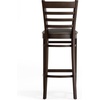 image:imageFlash Furniture HERCULES Series Ladder Back Walnut Wood Restaurant Barstool  Black Vinyl SeatMocha Vinyl SeatWalnut Wood Frame