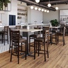 image:imageFlash Furniture HERCULES Series Ladder Back Walnut Wood Restaurant Barstool  Black Vinyl SeatMocha Vinyl SeatWalnut Wood Frame