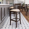 image:imageFlash Furniture HERCULES Series Ladder Back Walnut Wood Restaurant Barstool  Black Vinyl SeatTan Vinyl SeatWalnut Wood Frame