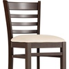 image:imageFlash Furniture HERCULES Series Ladder Back Walnut Wood Restaurant Barstool  Black Vinyl SeatTan Vinyl SeatWalnut Wood Frame