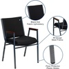 image:imageFlash Furniture Hercules Fabric Stack Chair with Arms BurgundyBlack Patterned Fabric