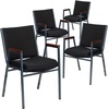 image:imageFlash Furniture Hercules Fabric Stack Chair with Arms BurgundyBlack Patterned Fabric