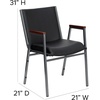 image:imageFlash Furniture Hercules Fabric Stack Chair with Arms BurgundyBlack Vinyl