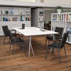 image:imageFlash Furniture Hercules Fabric Stack Chair with Arms BurgundyBlack Vinyl