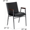 image:imageFlash Furniture Hercules Fabric Stack Chair with Arms BurgundyBlack Vinyl