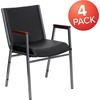 image:imageFlash Furniture Hercules Fabric Stack Chair with Arms BurgundyBlack Vinyl