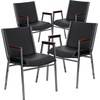 image:imageFlash Furniture Hercules Fabric Stack Chair with Arms BurgundyBlack Vinyl