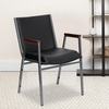 image:imageFlash Furniture Hercules Fabric Stack Chair with Arms BurgundyBlack Vinyl