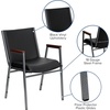 image:imageFlash Furniture Hercules Fabric Stack Chair with Arms BurgundyBlack Vinyl