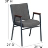 image:imageFlash Furniture Hercules Fabric Stack Chair with Arms BurgundyGray Fabric