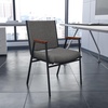 image:imageFlash Furniture Hercules Fabric Stack Chair with Arms BurgundyGray Fabric