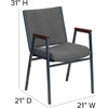 image:imageFlash Furniture Hercules Fabric Stack Chair with Arms BurgundyGray Fabric