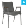image:imageFlash Furniture Hercules Fabric Stack Chair with Arms BurgundyGray Vinyl