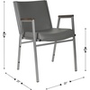 image:imageFlash Furniture Hercules Fabric Stack Chair with Arms BurgundyGray Vinyl