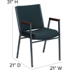 image:imageFlash Furniture Hercules Fabric Stack Chair with Arms BurgundyGreen Patterned Fabric