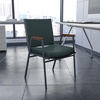 image:imageFlash Furniture Hercules Fabric Stack Chair with Arms BurgundyGreen Patterned Fabric