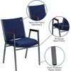 image:imageFlash Furniture Hercules Fabric Stack Chair with Arms BurgundyNavy Patterned Fabric