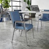 image:imageFlash Furniture Hercules Fabric Stack Chair with Arms BurgundyNavy Vinyl