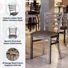 image:imageFlash Furniture Hercules Ladder Back Chair with Vinyl Seat SilverMochaMocha Vinyl SeatSilver Antique Metal Frame