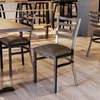 image:imageFlash Furniture Hercules Ladder Back Chair with Vinyl Seat SilverMochaMocha Vinyl SeatSilver Antique Metal Frame