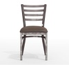 image:imageFlash Furniture Hercules Ladder Back Chair with Vinyl Seat SilverMochaMocha Vinyl SeatSilver Antique Metal Frame