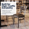 image:imageFlash Furniture Hercules Ladder Back Chair with Vinyl Seat SilverMochaMocha Vinyl SeatSilver Antique Metal Frame