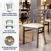 image:imageFlash Furniture Hercules Ladder Back Chair with Vinyl Seat SilverMochaTan Vinyl SeatSilver Antique Metal Frame