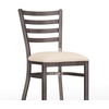 image:imageFlash Furniture Hercules Ladder Back Chair with Vinyl Seat SilverMochaTan Vinyl SeatSilver Antique Metal Frame
