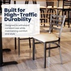 image:imageFlash Furniture Hercules Ladder Back Chair with Vinyl Seat SilverMochaTan Vinyl SeatSilver Antique Metal Frame