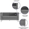 image:imageFlash Furniture Hercules LeatherSoft Reception Set WhiteGrey