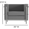 image:imageFlash Furniture Hercules LeatherSoft Reception Set WhiteGrey