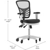 image:imageFlash Furniture MidBack Mesh Executive Office Chair BlackBlack MeshWhite Frame