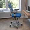 image:imageFlash Furniture MidBack Mesh Executive Office Chair BlackBlue MeshWhite Frame