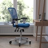 image:imageFlash Furniture MidBack Mesh Executive Office Chair BlackBlue MeshWhite Frame
