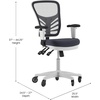 image:imageFlash Furniture MidBack Mesh Executive Office Chair BlackDark Gray MeshWhite Frame