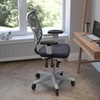 image:imageFlash Furniture MidBack Mesh Executive Office Chair BlackDark Gray MeshWhite Frame