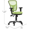 image:imageFlash Furniture MidBack Mesh Executive Office Chair BlackGreen