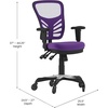 image:imageFlash Furniture MidBack Mesh Executive Office Chair BlackPurple